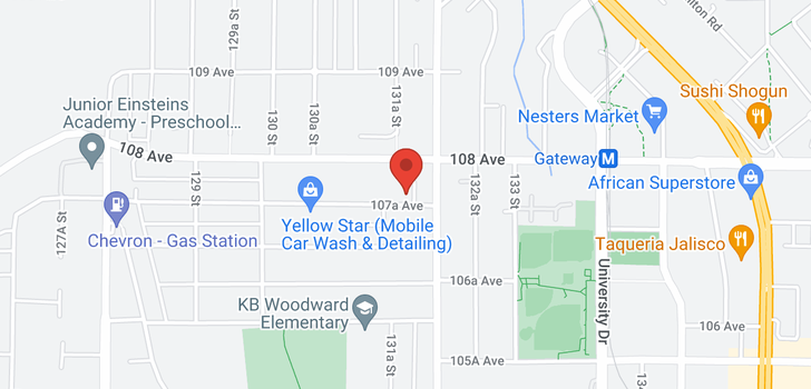 map of 13139 107A AVENUE